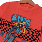 ORANGE BMX BIKE PRINTED FULL SLEEVES T-SHIRT