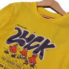 YELLOW LUCK PRINTED FULL SLEEVES T-SHIRT