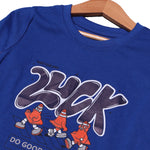 Load image into Gallery viewer, ROYAL BLUE LUCK PRINTED FULL SLEEVES T-SHIRT
