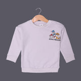 STEEL GREY BORN PAWSOME PRINTED SWEATSHIRT FOR BOYS