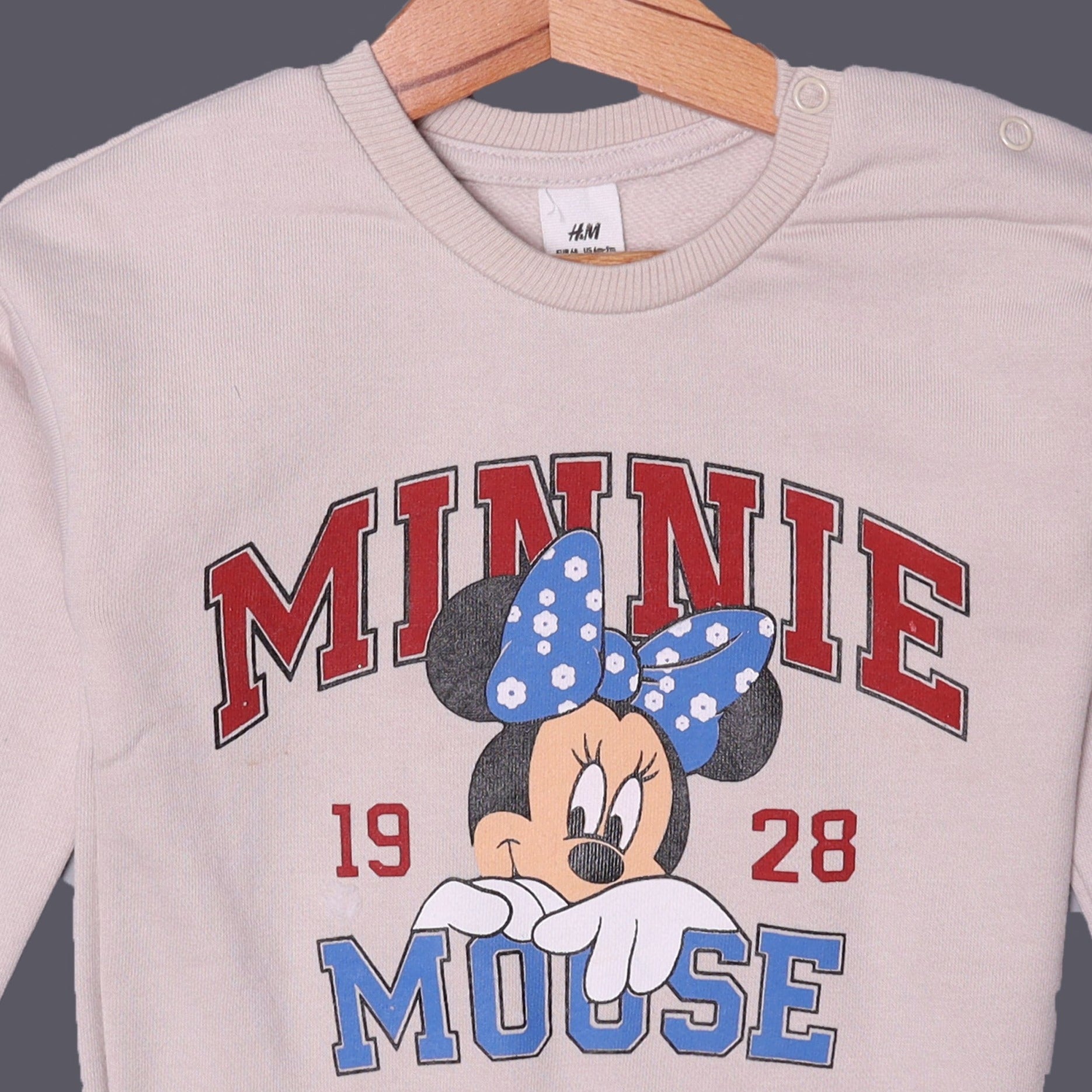 CREAM MINNIE MOUSE PRINTED SWEATSHIRT FOR GIRLS Secondary image