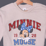 CREAM MINNIE MOUSE PRINTED SWEATSHIRT FOR GIRLS