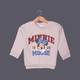 CREAM MINNIE MOUSE PRINTED SWEATSHIRT FOR GIRLS