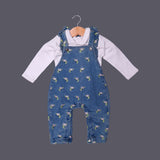 DENIM FLOWERS WITH WHITE INNER PRINTED DUNGREE SET FOR GIRLS