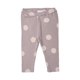 GREY BIG POLKA DOTS HEAVY RIBBED FABRIC PAJAMA FOR GIRLS