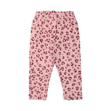 PINK CHEETAH PRINTED RIBBED FABRIC PAJAMA FOR GIRLS