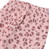 PINK CHEETAH PRINTED RIBBED FABRIC PAJAMA FOR GIRLS