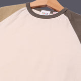 CREAM PLAIN LIGHT GREEN & GREEN SLEEVES FULL SLEEVES T-SHIRT