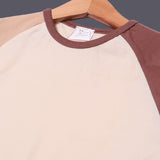 CREAM PLAIN LIGHT BROWN & BROWN SLEEVES FULL SLEEVES T-SHIRT