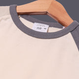 CREAM PLAIN LIGHT & GREY SLEEVES FULL SLEEVES T-SHIRT