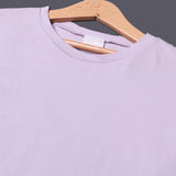 LIGHT PURPLE PLAIN ROUND NECK FULL SLEEVES T-SHIRT