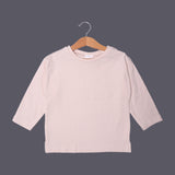 LIGHT PINK PLAIN ROUND NECK FULL SLEEVES T-SHIRT
