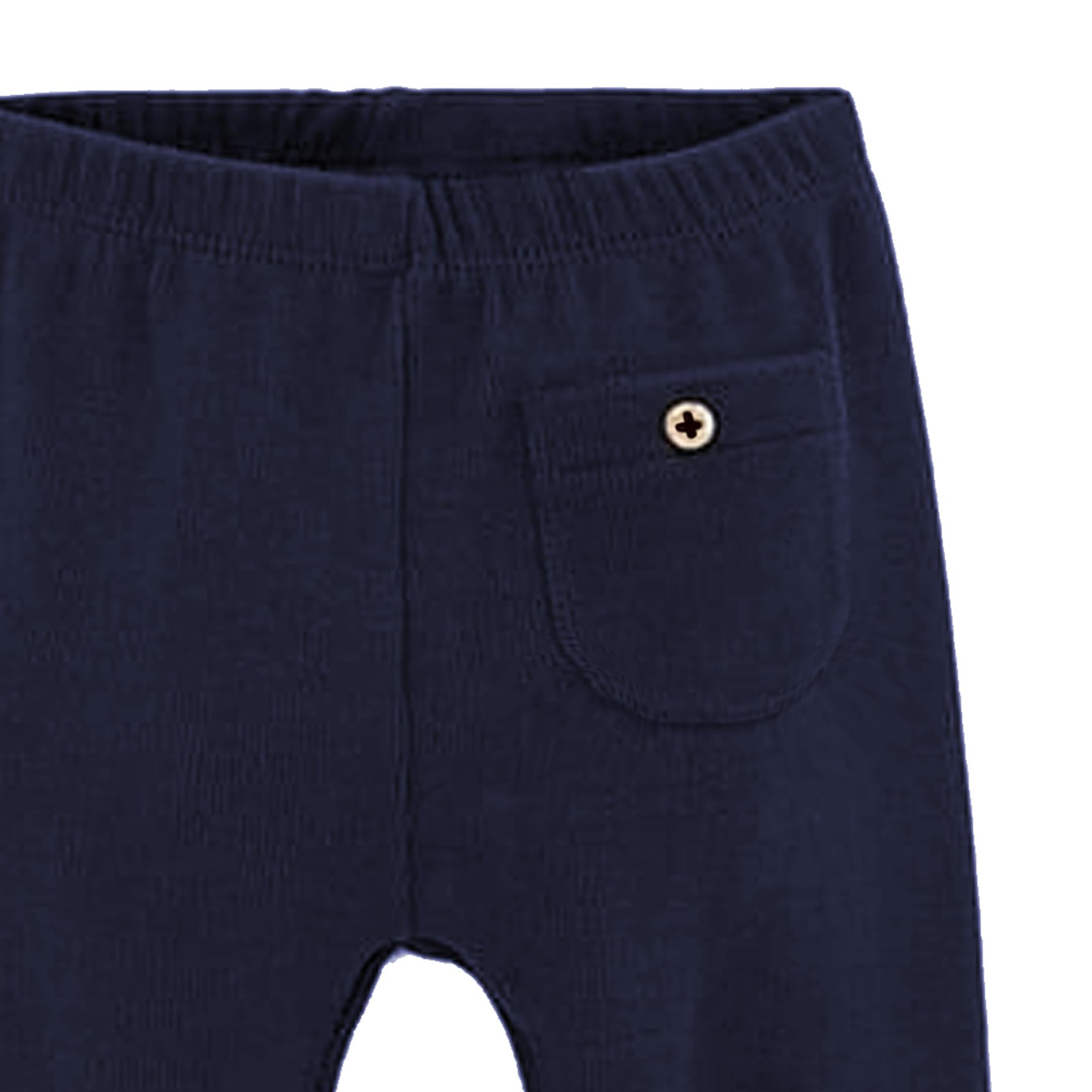NAVY BLUE RIBBED WINTER TROUSERS FOR KDIS