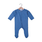 BLUE WITH BLUE STRIPES COTTON JERSY FABRIC FULL BODY FULL SLEEVES ROMPER