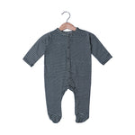 Load image into Gallery viewer, GREEN WITH BLACK STRIPES COTTON JERSY FABRIC FULL BODY FULL SLEEVES ROMPER

