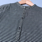 Load image into Gallery viewer, GREEN WITH BLACK STRIPES COTTON JERSY FABRIC FULL BODY FULL SLEEVES ROMPER
