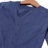 NAVY BLUE PLAIN FULL BODY FULL SLEEVES ROMPERS