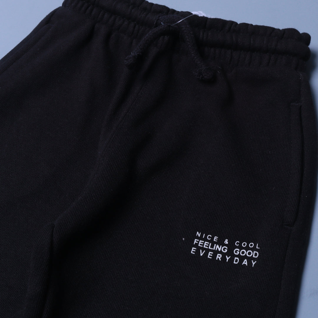 BLACK FEELING GOOD PRINT JOGGER PANTS TROUSER FOR WINTERS Secondary image
