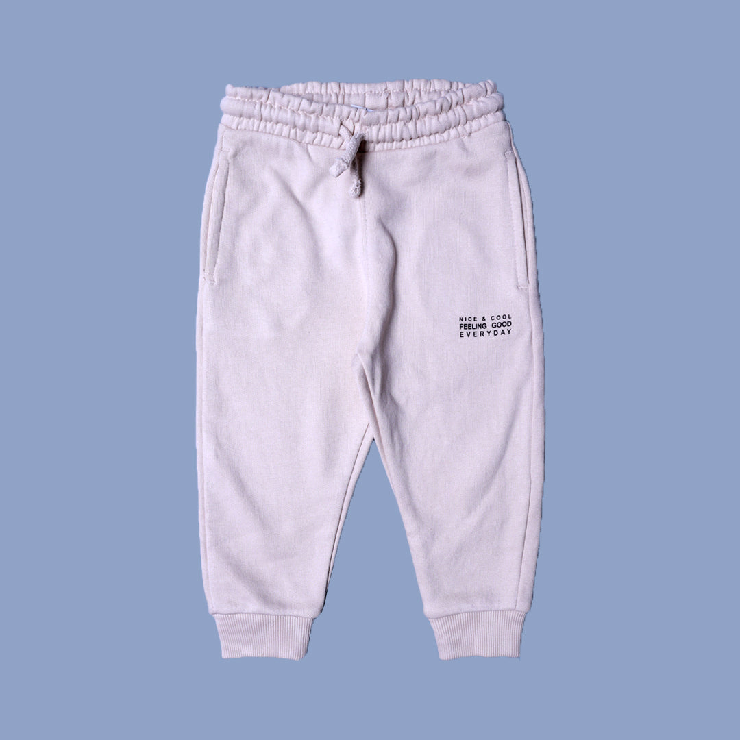 CREAM FEELING GOOD PRINT JOGGER PANTS TROUSER FOR WINTERS Secondary image