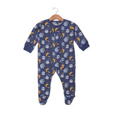 DARK BLUE PLANETS & MOON PRINTED FULL BODY FULL SLEEVES ROMPERS