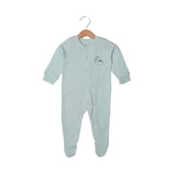 LIGHT GREEN DINO PRINTED FULL BODY FULL SLEEVES ROMPERS