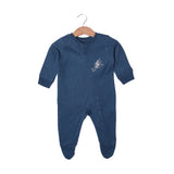 NAVY BLUE ROCKET PRINTED FULL BODY FULL SLEEVES ROMPERS