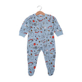 BLUE PLANETS & U.F.O PRINTED FULL BODY FULL SLEEVES ROMPERS