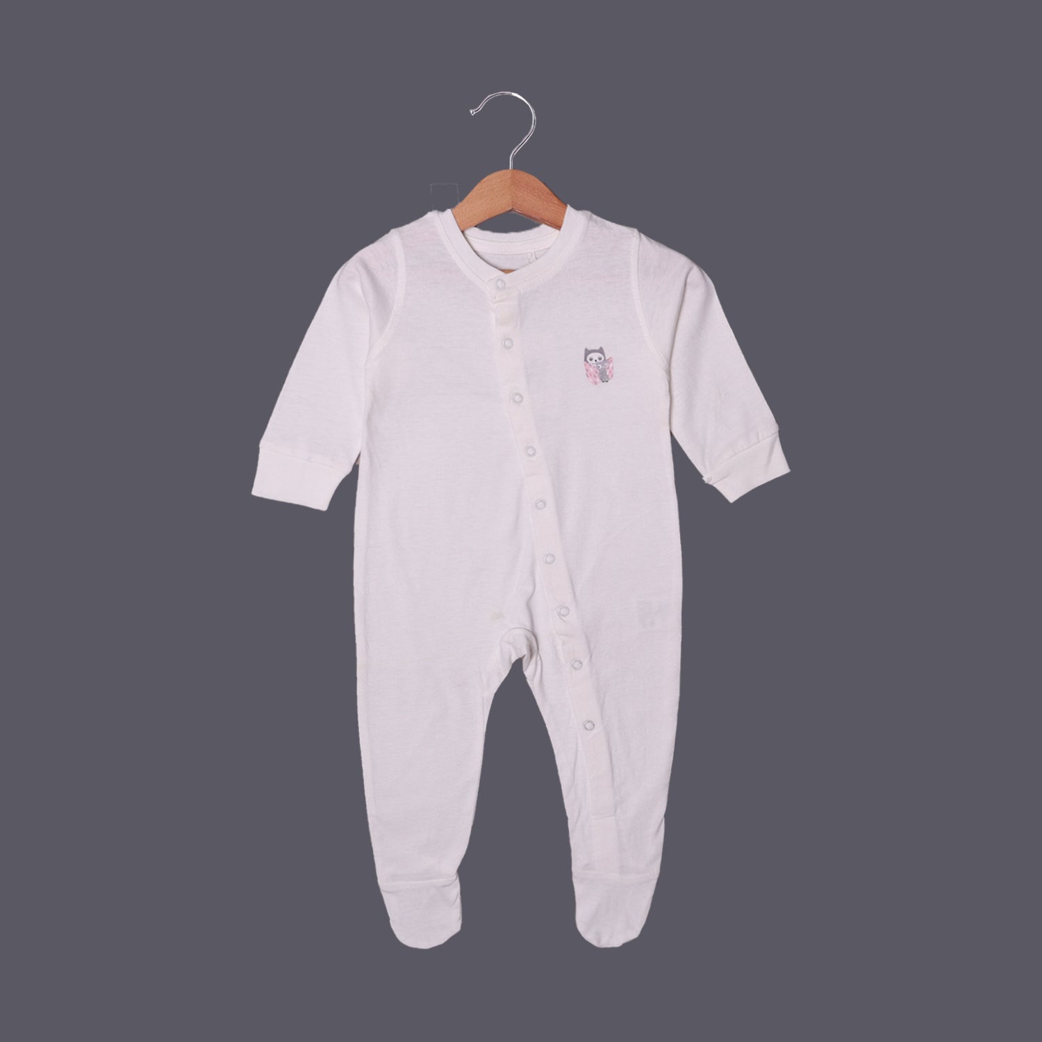 WHITE OWL PRINTED FULL BODY FULL SLEEVES ROMPERS