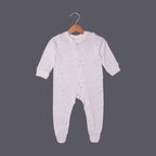 WHITE MULTI COLOR STARS PRINTED FULL BODY FULL SLEEVES ROMPERS