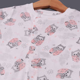 WHITE OWL PRINTED FULL BODY FULL SLEEVES ROMPERS