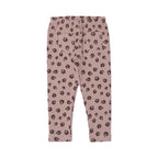 BROWN FLOWERS BACK DOUBLE POCKET HEAVY RIBBED FABRIC PAJAMA FOR GIRLS