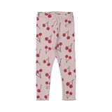 CREAM CHERRY WITH KNOT HEAVY RIBBED FABRIC PAJAMA FOR GIRLS