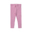 BABY PINK WITH KNOT RIBBED FABRIC PLAIN PAJAMA TROUSER