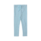 SKY BLUE WITH KNOT RIBBED FABRIC PLAIN PAJAMA TROUSER