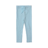SKY BLUE WITH KNOT RIBBED FABRIC PLAIN PAJAMA TROUSER