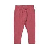 DARK PEACH RIBBED FABRIC PLAIN BACK POCKET PAJAMA