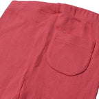 LIGHT PEACH PEACH RIBBED FABRIC PLAIN BACK POCKET PAJAMA