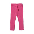 BLUSH PINK WITH KNOT RIBBED FABRIC PLAIN PAJAMA TROUSER