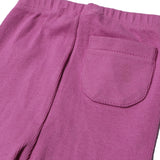 LILAC PURPLE RIBBED FABRIC PLAIN BACK POCKET PAJAMA