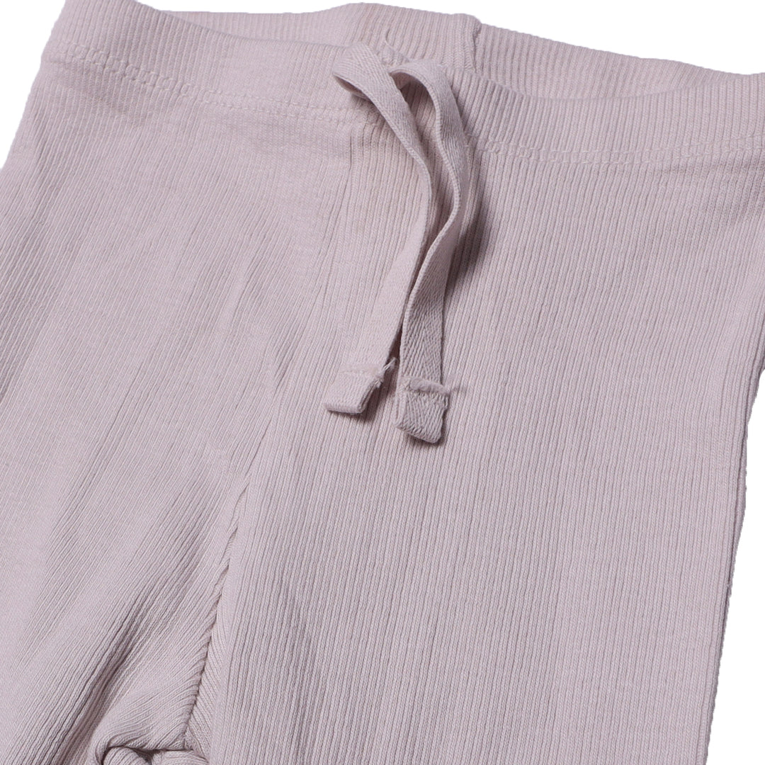 NEW FAWN WITH KNOT RIBBED FABRIC PLAIN PAJAMA TROUSER (MINOR DEFECTION)