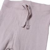NEW FAWN WITH KNOT RIBBED FABRIC PLAIN PAJAMA TROUSER (MINOR DEFECTION)