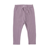 LIGHT PURPLE WITH KNOT RIBBED FABRIC PLAIN PAJAMA TROUSER