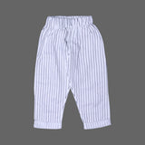 WHITE THIN BLUE STRIPES TROUSER & SHIRTS FOR GIRLS