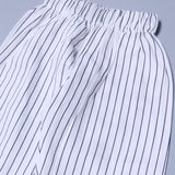 WHITE THIN BLUE STRIPES TROUSER & SHIRTS FOR GIRLS