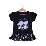 Load image into Gallery viewer, BLACK &amp; BLACK BEST SISTER EVER PRINTED T-SHIRT TOP FOR GIRLS
