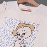 LIME TWEETY PRINTED T-SHIRT TOP FOR GIRLS