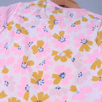 BABY PINK BEAUTY BLOSSOMS PRINTED T-SHIRT TOP FOR GIRLS
