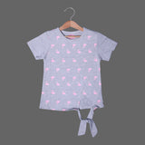 HAZEL GREY SWANS PRINTED T-SHIRT TOP FOR GIRLS