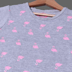 HAZEL GREY SWANS PRINTED T-SHIRT TOP FOR GIRLS