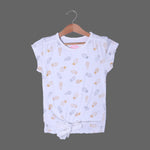 Load image into Gallery viewer, WHITE PINEAPPLES PRINTED T-SHIRT TOP FOR GIRLS
